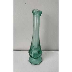 Fenton glass bud vase hobnail 8 3/4"